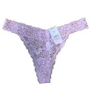 NWT Auden Pink Lace Thong Panty‎ Size M 8-10